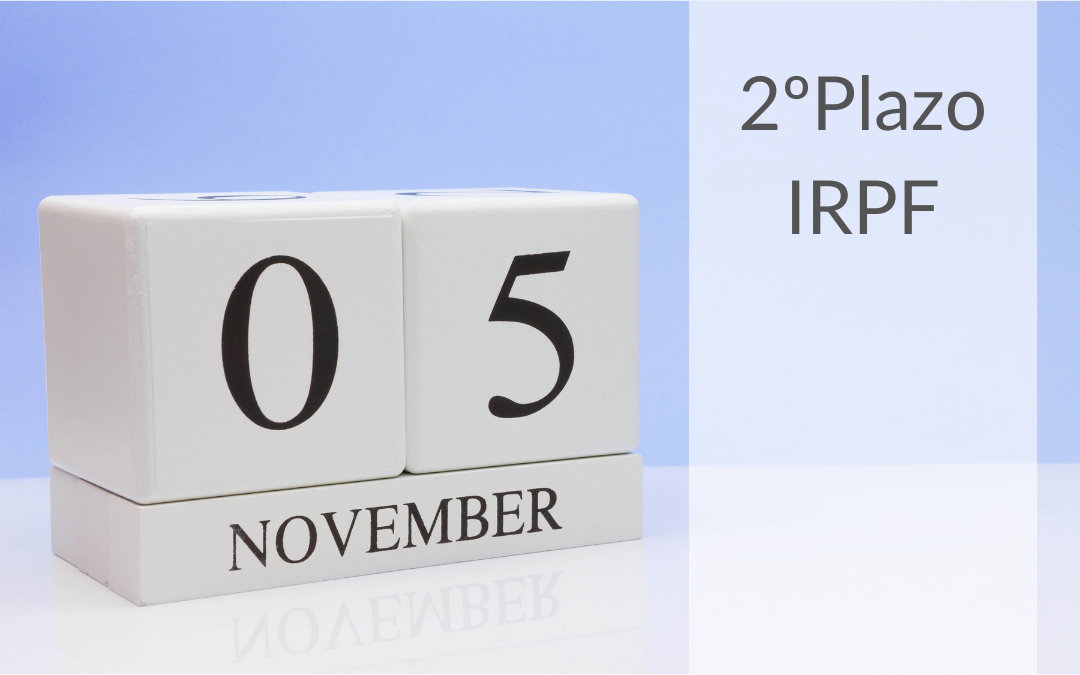 Ingreso del 2º plazo de la declaración anual del IRPF. Noviembre 2020